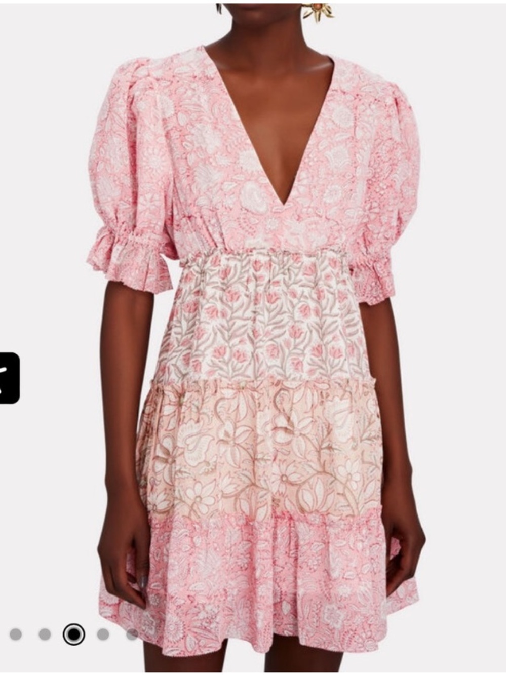 {Saylor} Puff Sleeve Mini Dress
